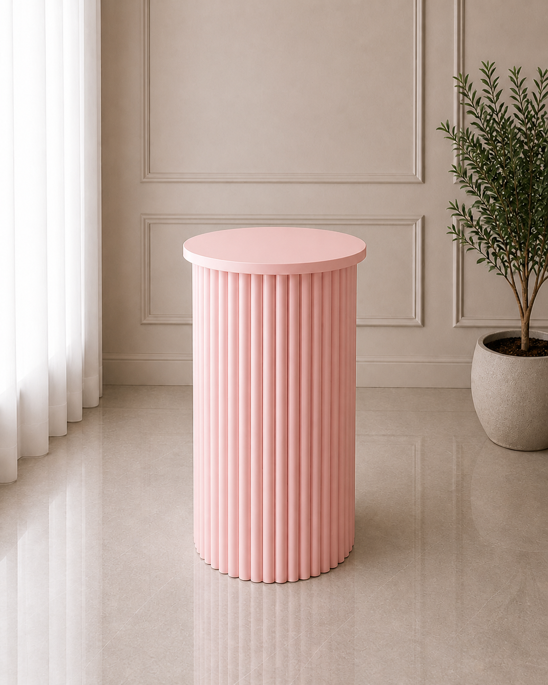Rippled Pedestal Stand | Rental