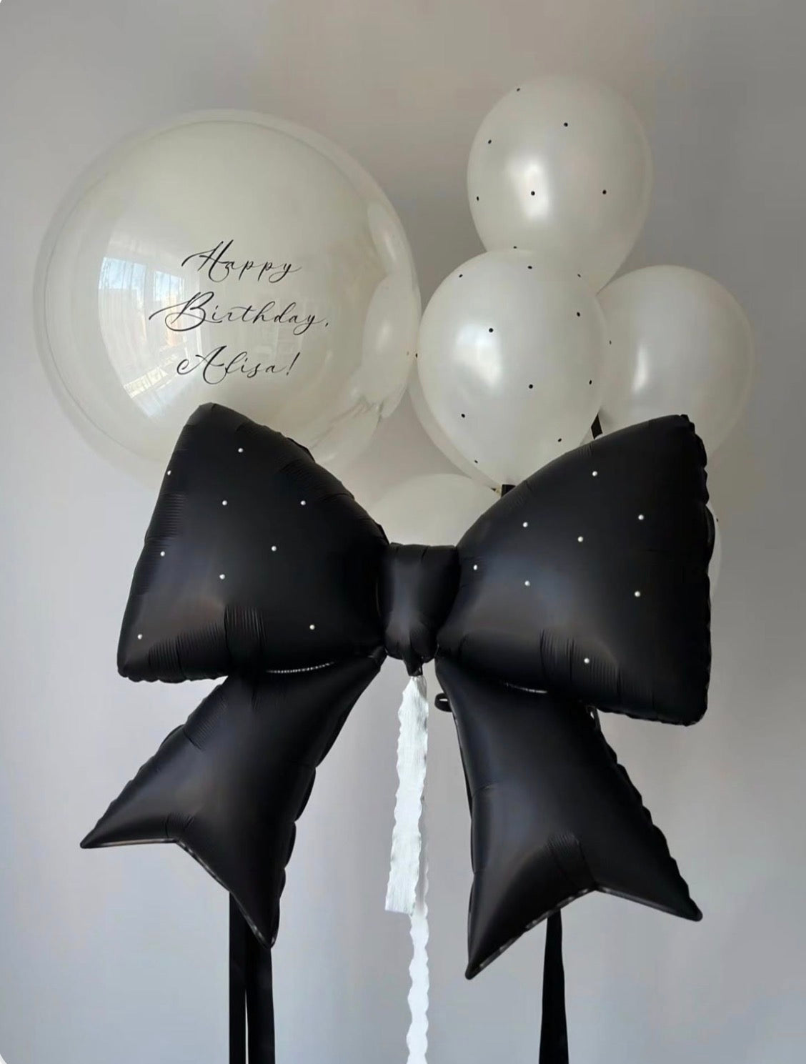 Luxury Helium Balloon Bouquet for Women 28 – Black Bow | Ottawa Delivery