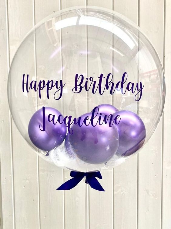 Large Helium Balloon with Personalized Text 24' with small balloons