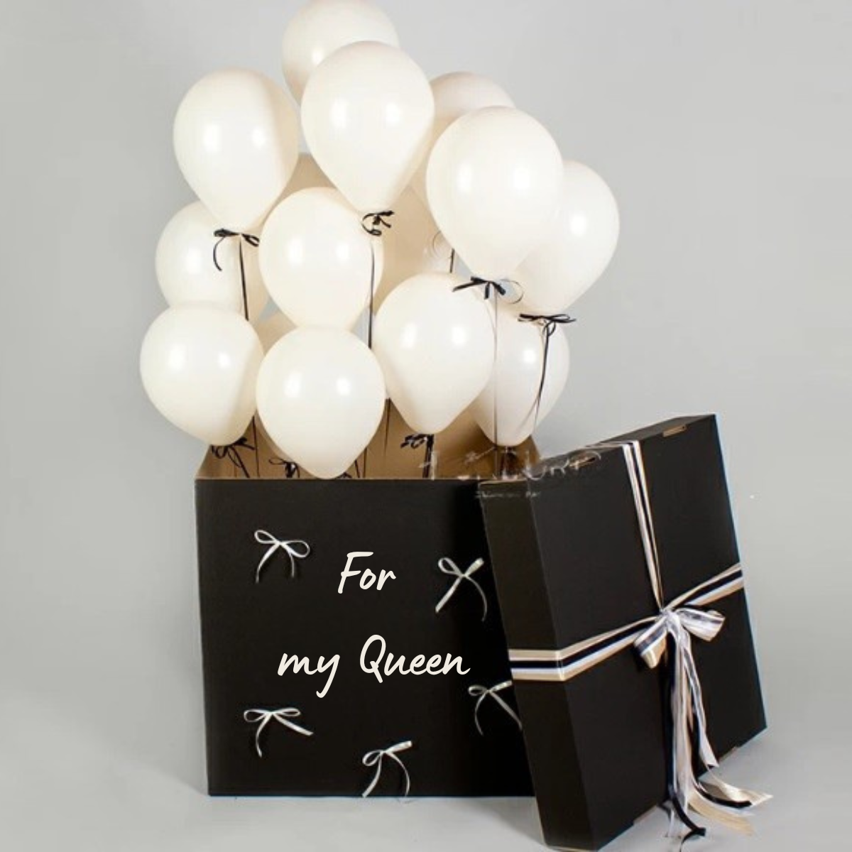 Stylish Giant Surprise Box with small helium balloons 2