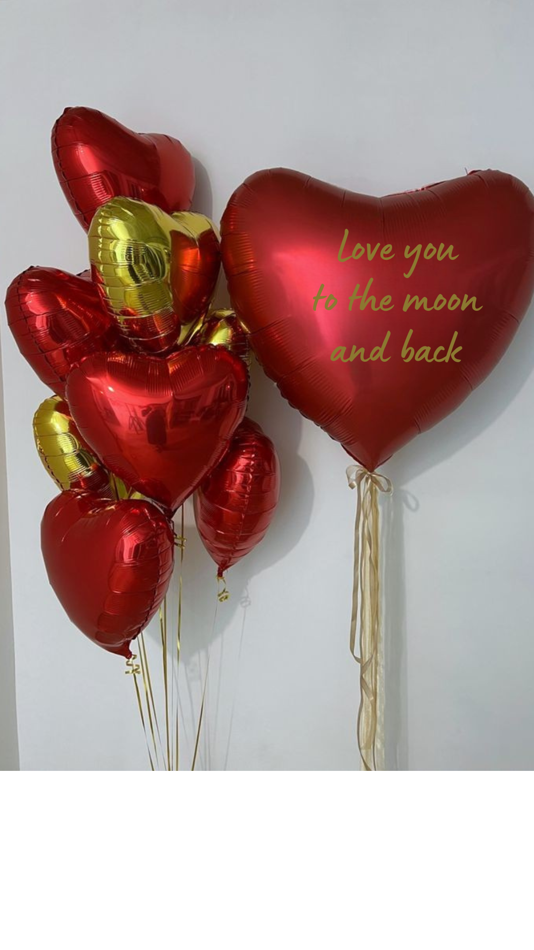 Helium balloons St. Valentine foil red hearts # 7