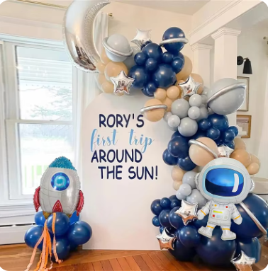 Backdrop for Boy Space Themed Birthday