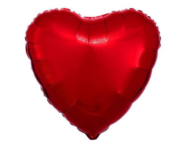 18" Metallic Red Heart Balloon