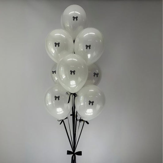 Helium bouquet 11 Mirror white