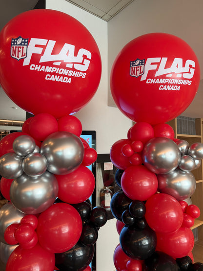 Balloon Column/Pillar organic With Round top and personalized text 2