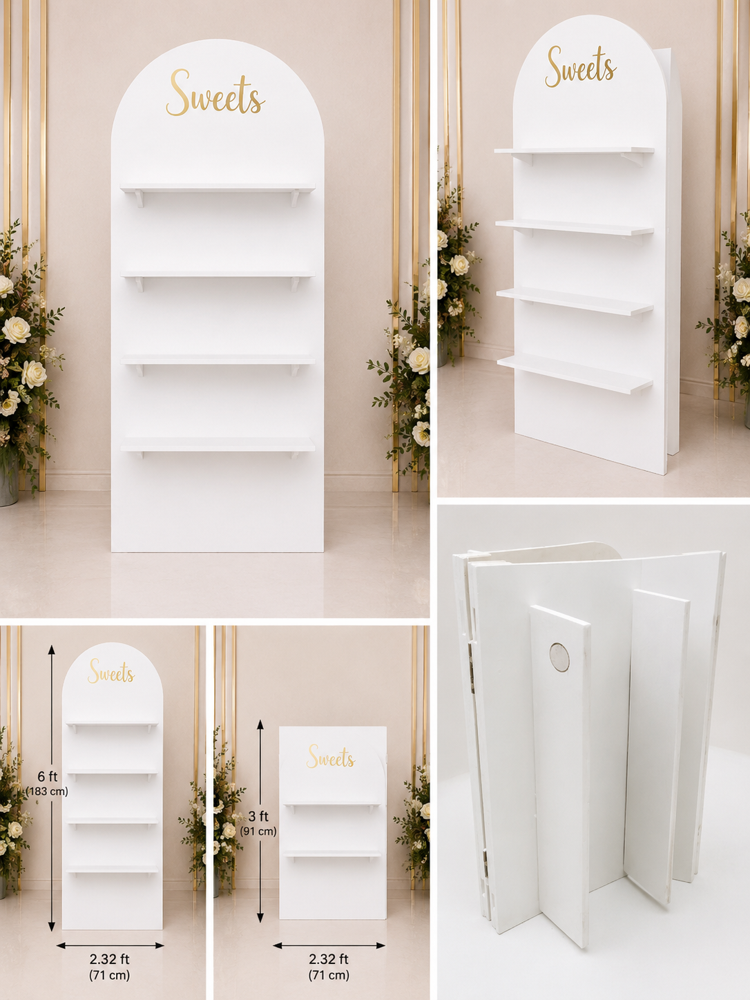 Sweet Arch Dessert Shelf Backdrop (Rental)