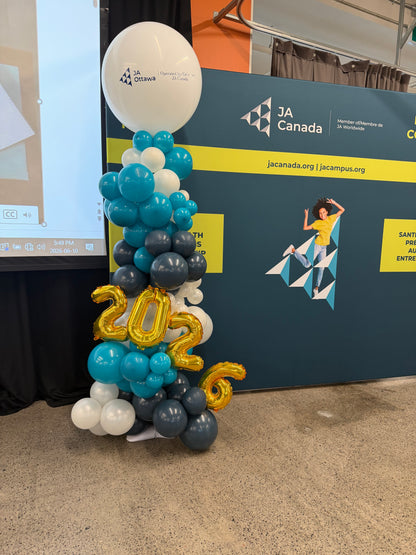 Balloon Column/Pillar organic With Round top and personalized text 3