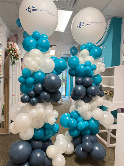 Balloon Column/Pillar organic With Round top and personalized text 3