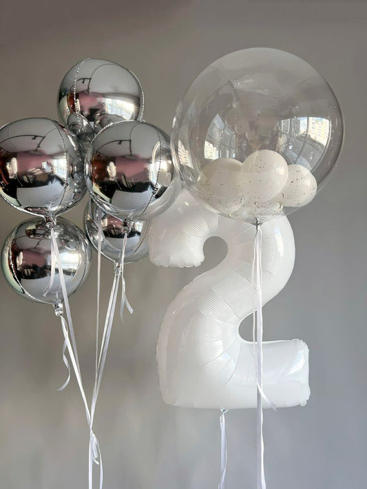 Helium balloon bouquet for girls 01