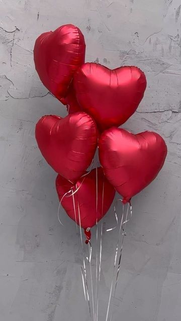 Helium balloons St. Valentine red hearts  # 14