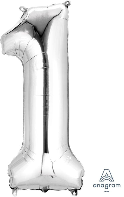 Foil Number Balloon  1  – 34” (Helium Balloon)