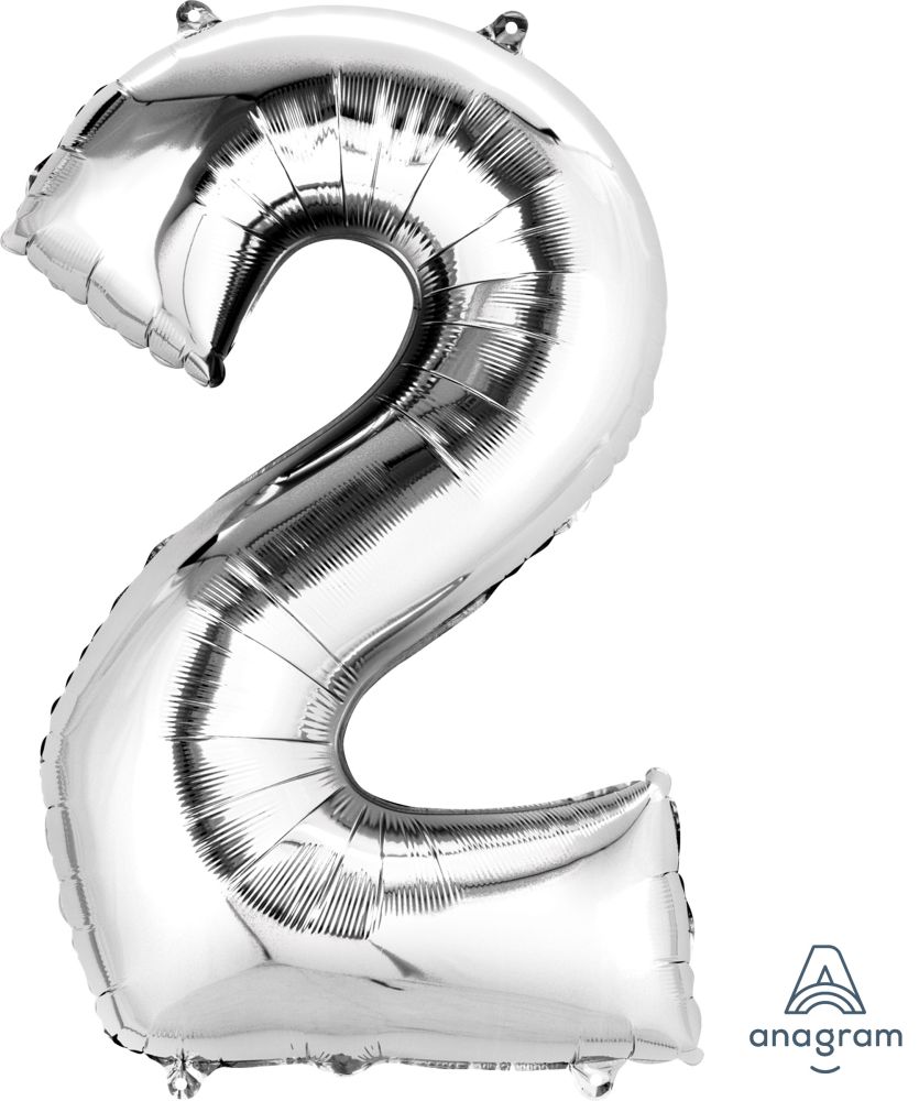 Foil Number Balloon  2  – 34” (Helium Balloon)