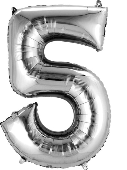 Foil Number Balloon  5  – 34” (Helium Balloon)