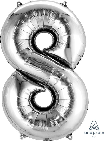 Foil Number Balloon  8  – 34” (Helium Balloon)