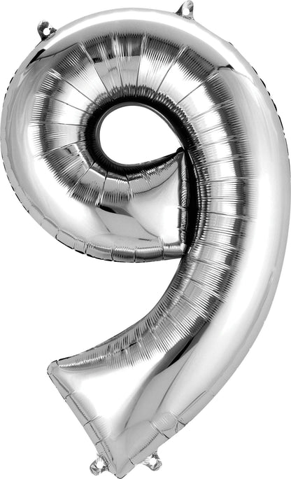 Foil Number Balloon  9 34” (Helium Balloon)