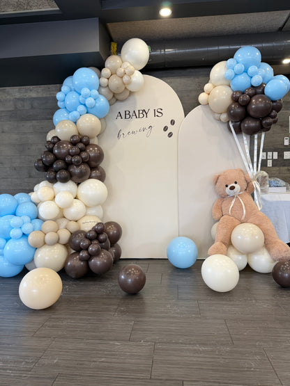 Baby Shower Balloon Backdrop “A Baby Is Brewing”