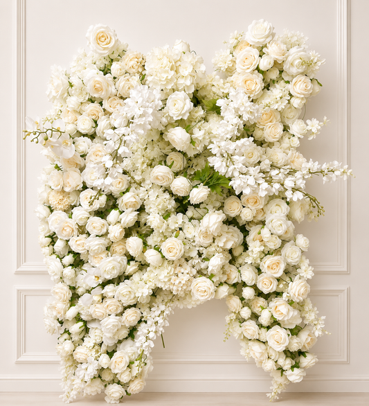 White Rose Floral Installation Set (Rental)