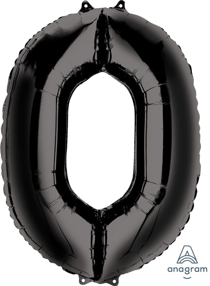Foil Number Balloon  0  – 34” (Helium Balloon)