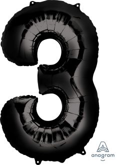 Foil Number Balloon  3  – 34” (Helium Balloon)