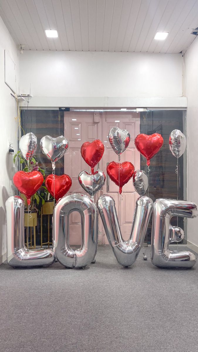 Helium balloons St. Valentine foil red hearts Love #5