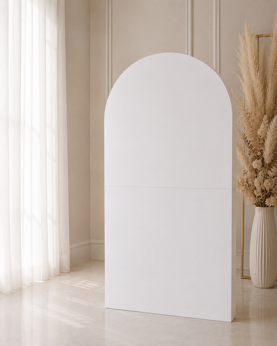 White Arch Backdrop Panel Small (Rental)