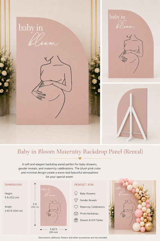 Baby in Bloom Maternity Backdrop Panel (Rental)