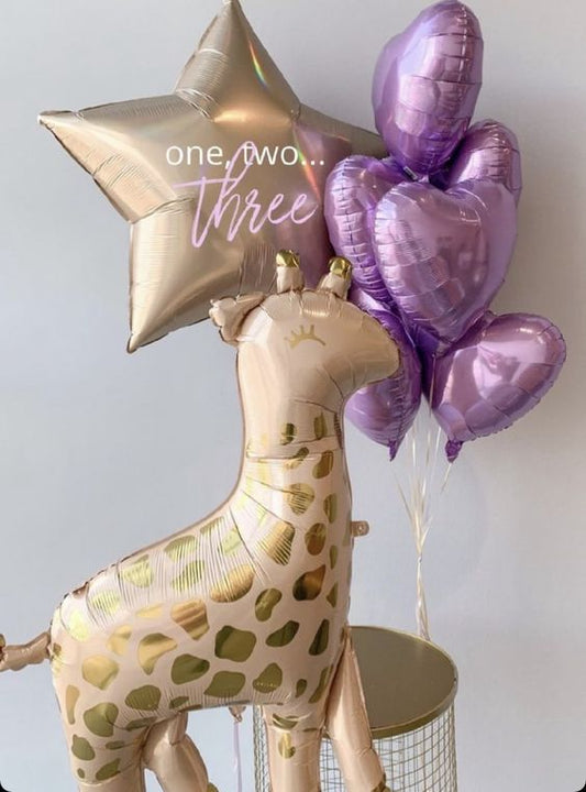 Helium balloon bouquet for girls 04 Cute Giraffe