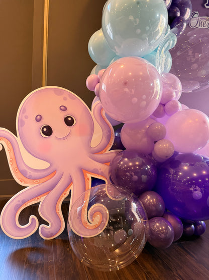 Under the Sea Birthday Balloon Backdrop – Ocean / Octopus Theme