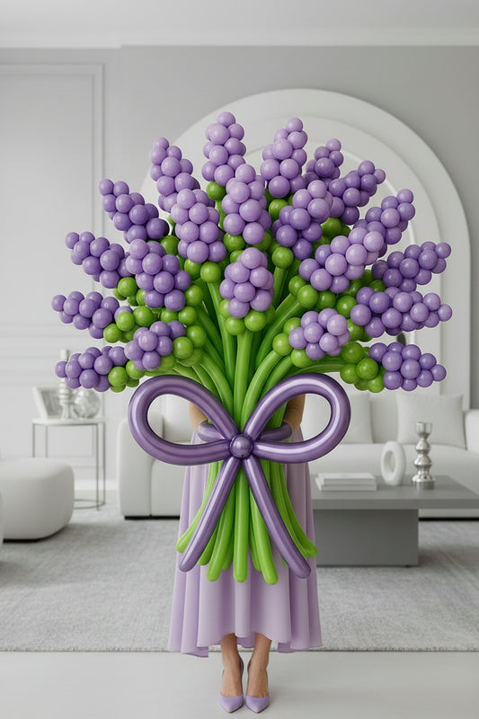 Giant Lavender Balloon Bouquet/ Balloon flowers