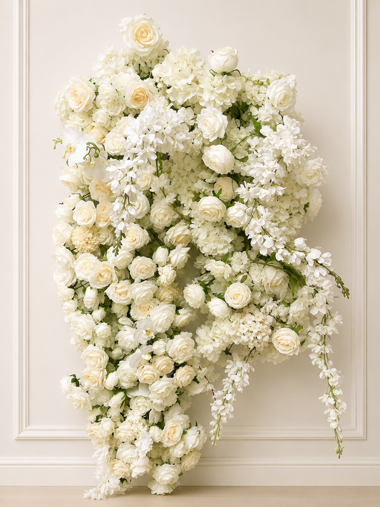 White Rose Floral Installation Set (Rental)