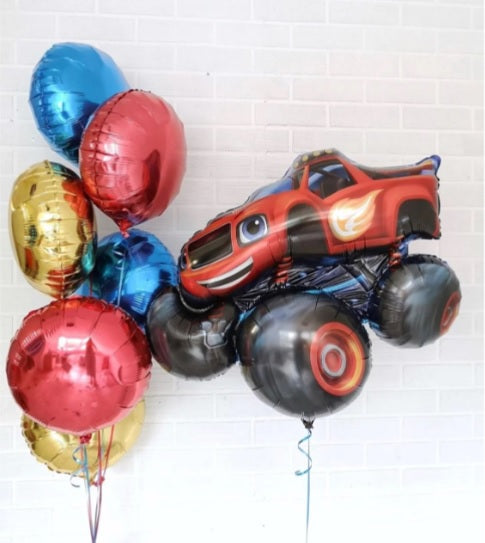 Helium balloon bouquet for boys 16 Blaze