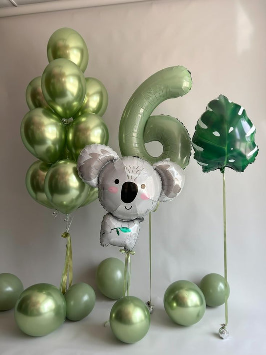 Helium balloon bouquet for girls 06 Koala