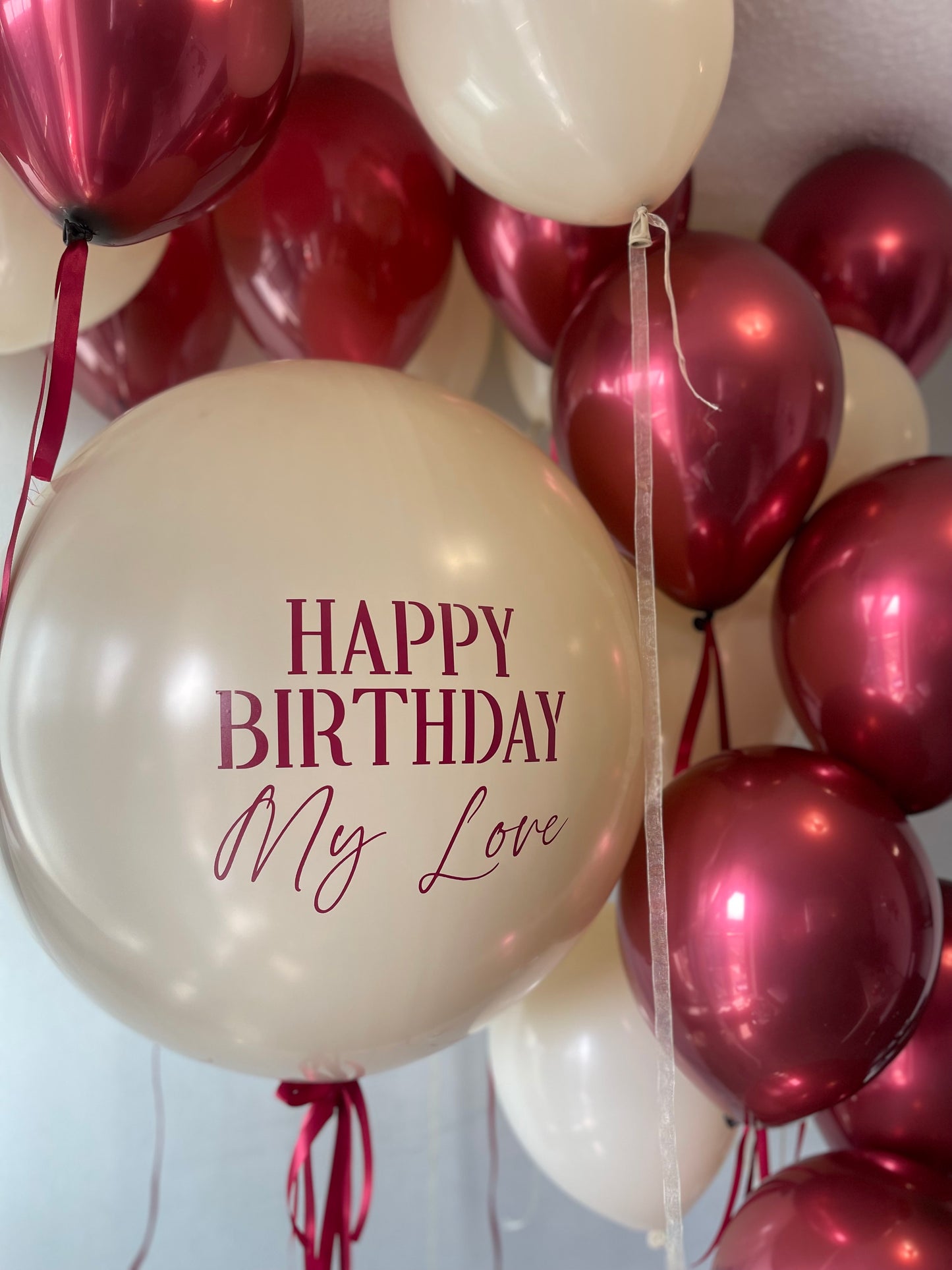 Helium bouquet 27 Burgundy