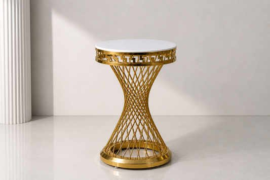 Gold Twist Pedestal Stand – Small | Rental