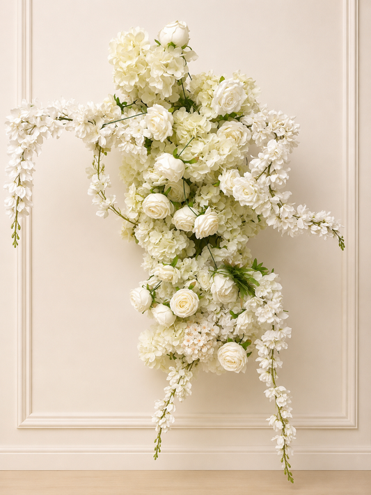 Medium White Rose Floral Installation (Rental)
