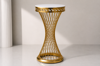 Gold Twist Pedestal Stand – Large | Rental
