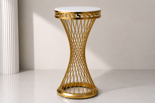Gold Twist Pedestal Stand – Large | Rental