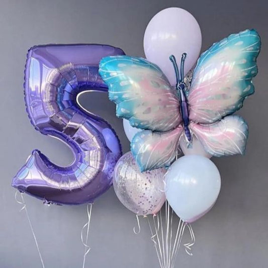 Helium balloon bouquet for girls 08 Butterfly