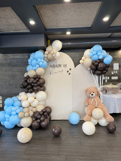 Baby Shower Balloon Backdrop “A Baby Is Brewing”