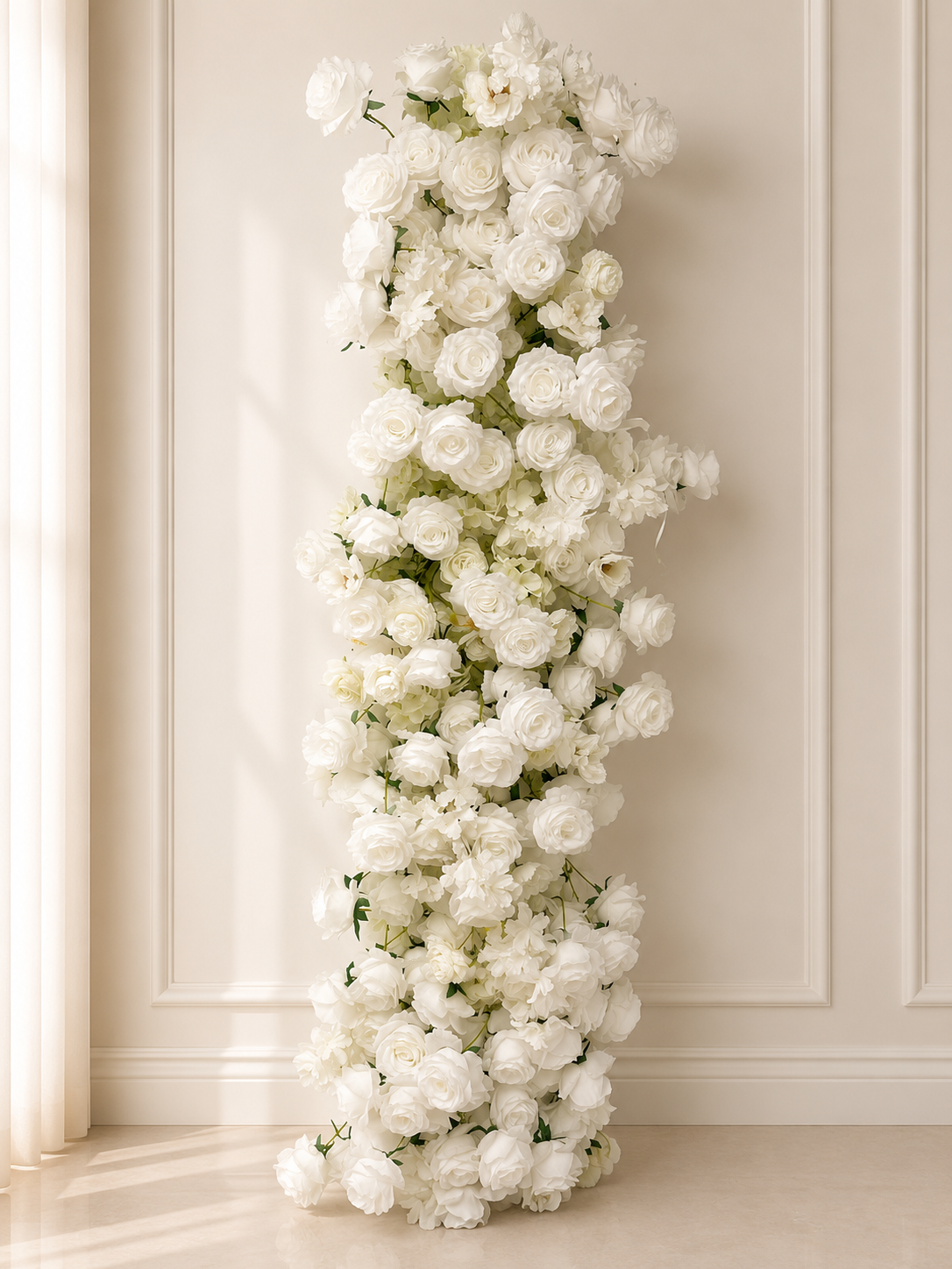 White Rose Floral Installation (Rental)