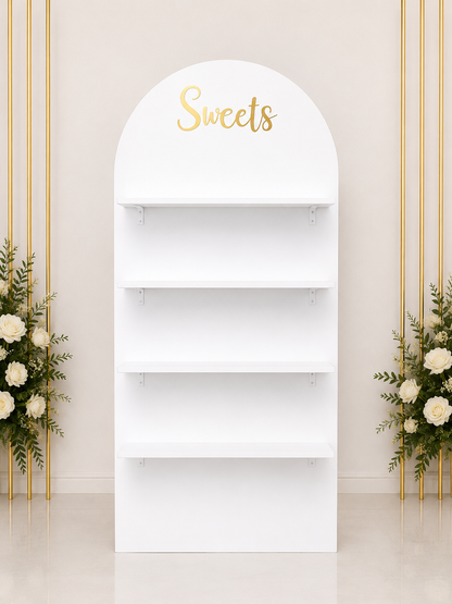 Sweet Arch Dessert Shelf Backdrop (Rental)