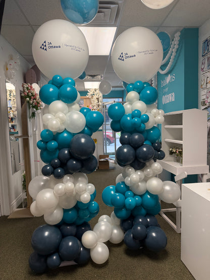 Balloon Column/Pillar organic With Round top and personalized text 3