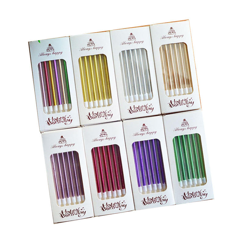 Slim Glitter Birthday Candles (11cm) (6 pcs/pack)