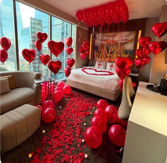 Romantic Room Balloon Setup – Luxury Surprise Decoration in Ottawa