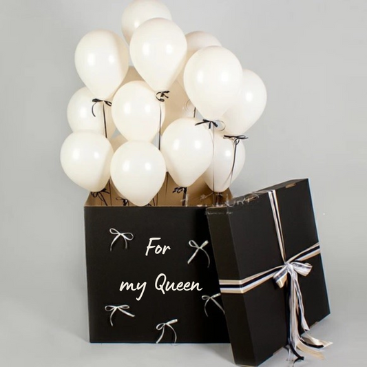 Stylish  Giant Surprise Box  with small helium balloons 2