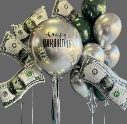 Money-Themed Birthday Balloons with Custom balloon /Ottawa