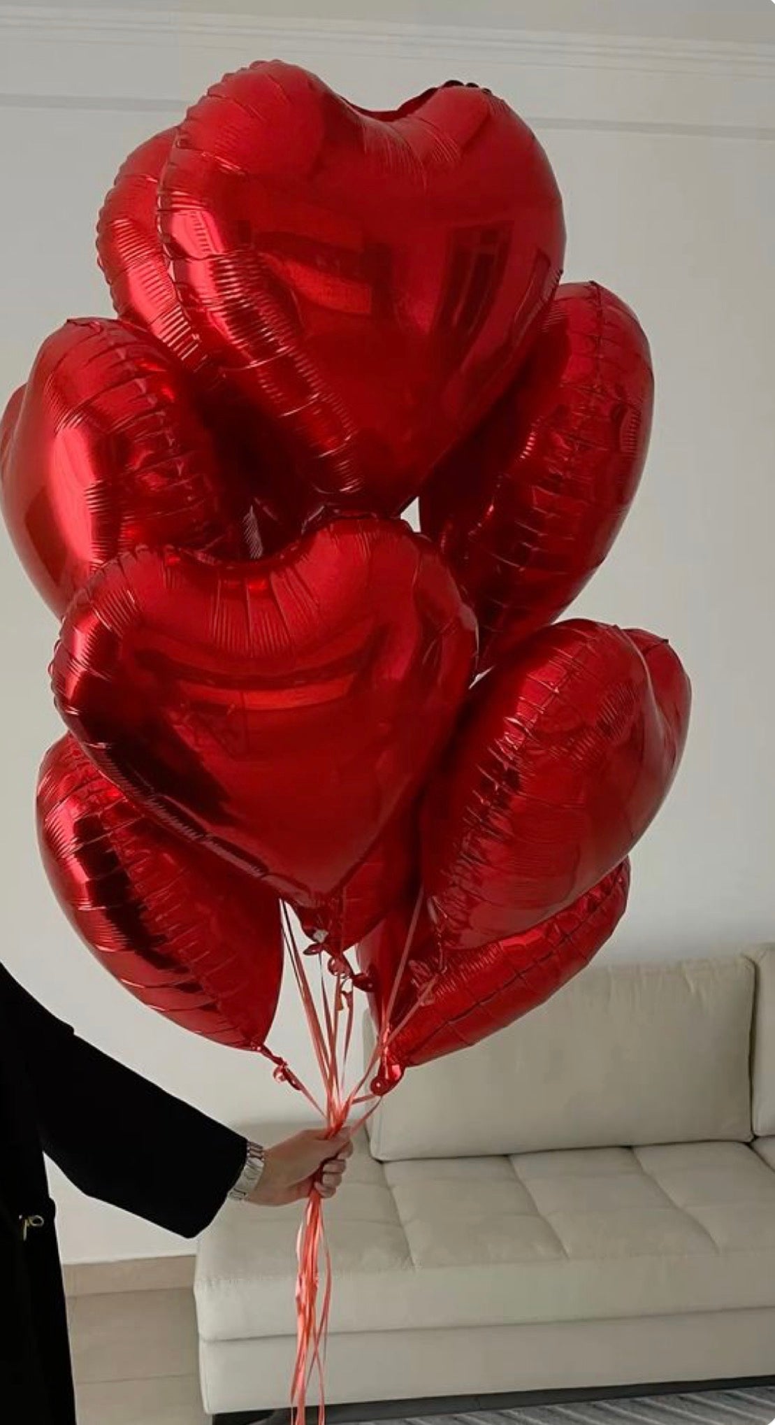 Helium balloons St. Valentine red hearts  # 14