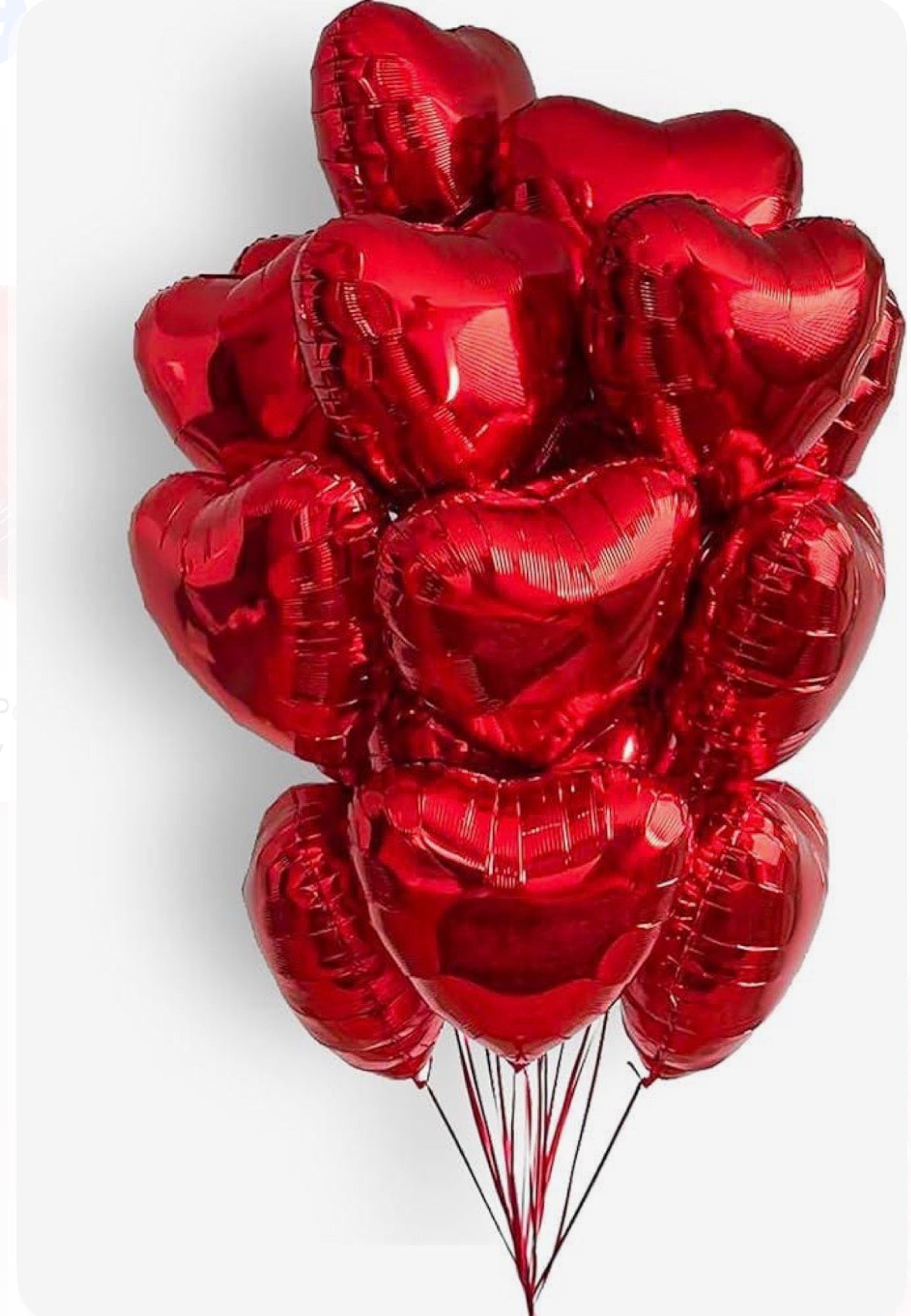 Helium balloons St. Valentine red hearts  # 14