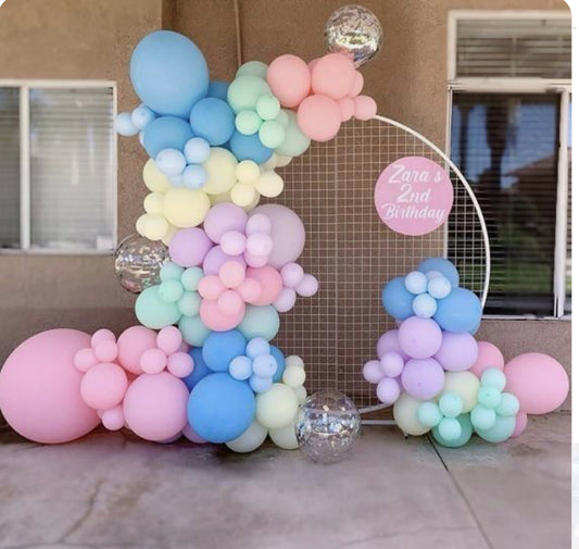 Backdrop Baby shower/ Birthday round Grid