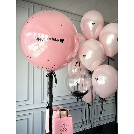 Helium bouquet 12 Mirror pink